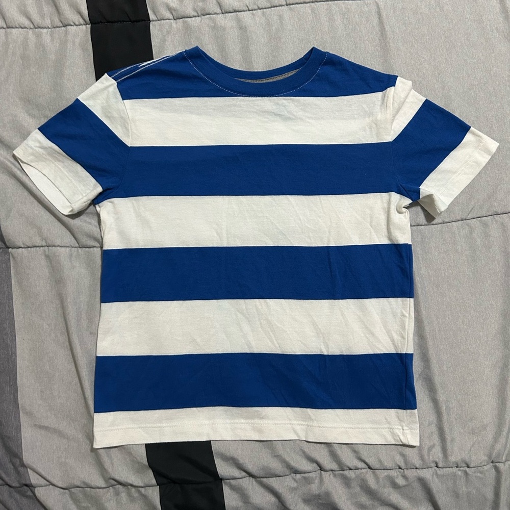 Boy’s Blue & White Striped Shirt - Old Navy